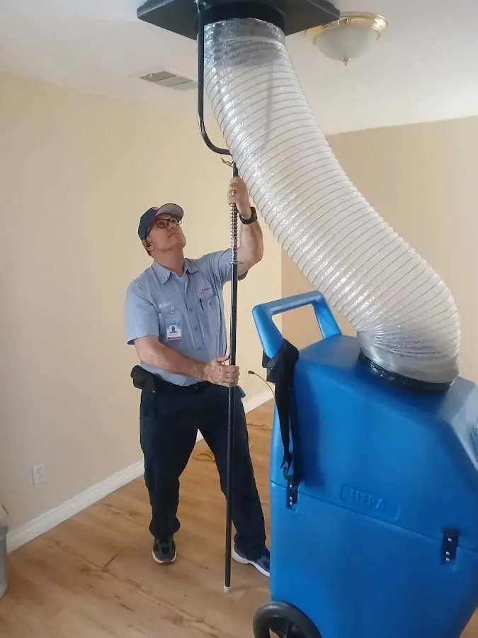 Mini Split Installation technician using HEPA equipment in Pocahontas